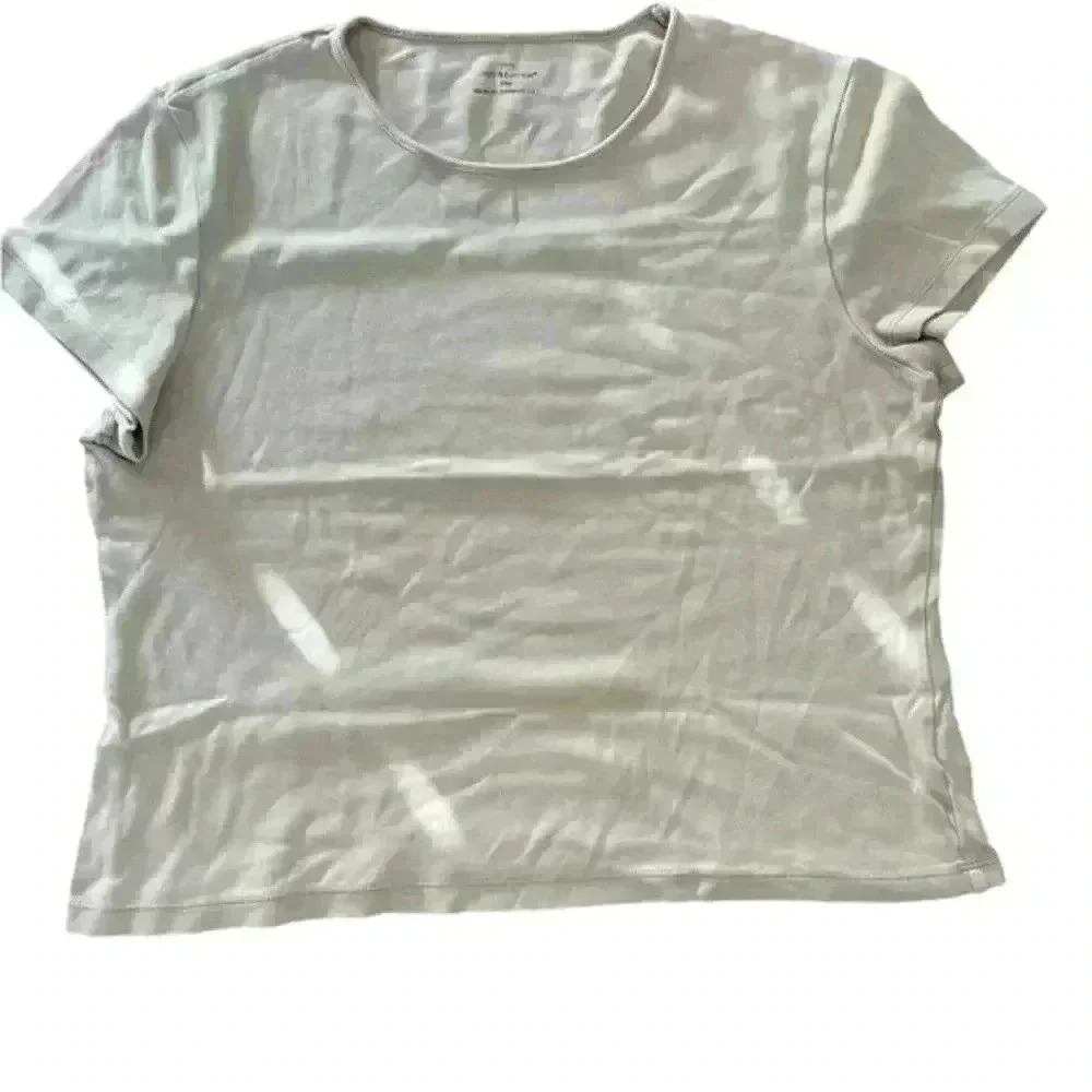 Croft & Barrow Tan / Light Brown Womens Medium Tee